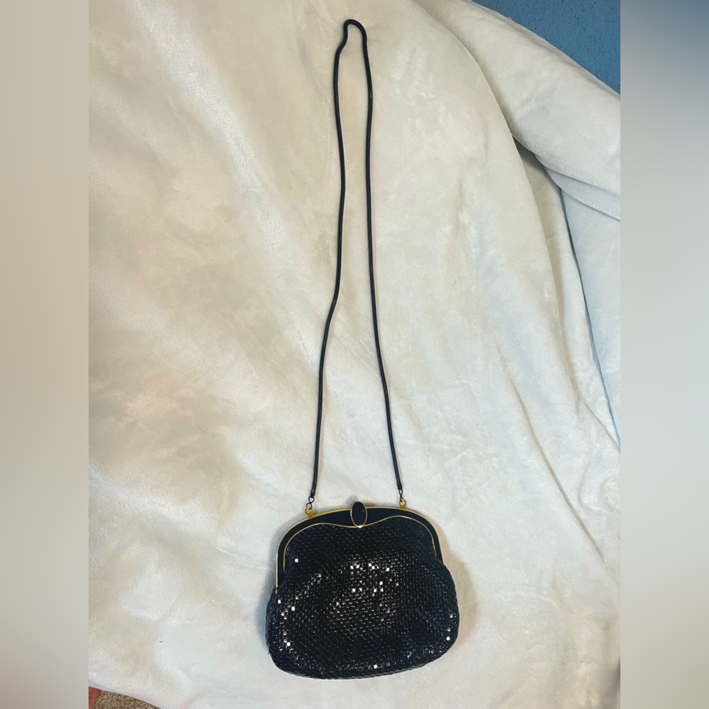 Vintage Jotta Purse Black and Gold with black chain. Very cute!  20 inch chain.